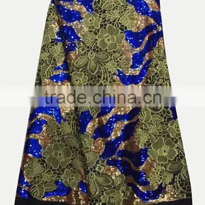 CL6668 New Design Good Price Sequins Lace Fabric, French Lace for 5 Yards thumbnail-4