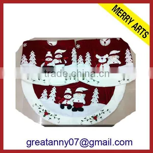 2014 New Hot Style Christmas Decoration Christmas Tree Skirt Non Woven Christmas Promotional Tree Skirt Wholesale thumbnail-1