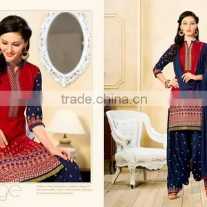 EMBROIDARY COTTON PATIYALA SUIT thumbnail-2