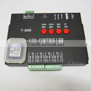 T-4000 LED SD Card Led Pixel Controller;can Max Control 4096 Pixels thumbnail-1