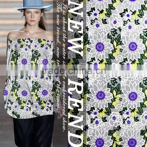 Organdy Product Type High Quality 3D Embroidery Lace Fabric thumbnail-4