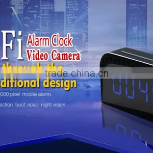HD 720P H.264 Wide Angle Lens WIFI Alarm Clock ,Motion Detection SPY WIFI Alarm Clock Camera thumbnail-4