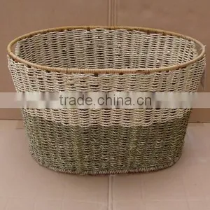Handmade Grass Baskets for Dirty Linen thumbnail-1