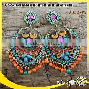 Small Moq Boho Hanging Top Design Earring, Latest Earring Design thumbnail-1