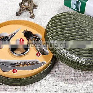 Promotional 5pcs Metal Stainless Steel Wine Cocktail Shaker Bar Tool Set for Gift thumbnail-4