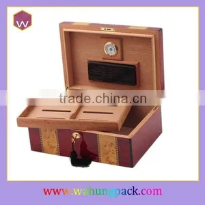 Lacquered Cigar Boxes Cases Wood Design With Inner Cigar Tray thumbnail-1