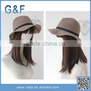 High Quality Felt Fedora Hat Ladies Felt Hat Bodies thumbnail-3