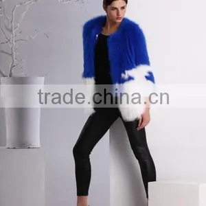 Blue and White Wholesale Price Fox Fur Coat for Women Winter thumbnail-4