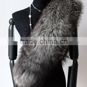 Real Fur Trim / Wholesale Raccoon Fur Trim / Detachable Raccoon Fur Collar thumbnail-3
