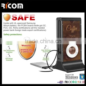 Hot Selling Fashionable High Capacity Portable Restaurant Charge Station Advertising Power Bank---PB102--Shenzhen Ricom thumbnail-3