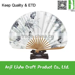 Shell-shaped Silk Bamboo Folding Fan,bamboo Hand Fans,wedding Bamboo Fans thumbnail-1