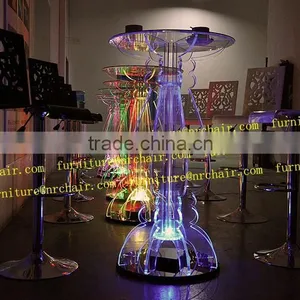 LED Event Rental Wholesale Illuminated Light Wedding Coffee Table Bar Table thumbnail-5