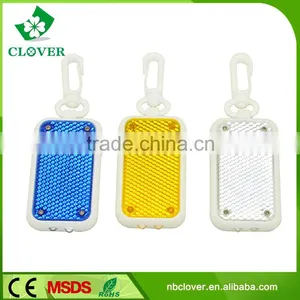 Plastic Material Clip-on 2 LED Reflective Keychain Flashlight for Promotion thumbnail-1