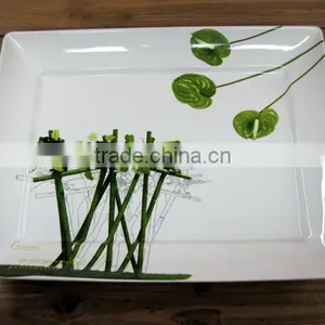 Rectangle Ceramic Decal Dinner Deep Plate thumbnail-1