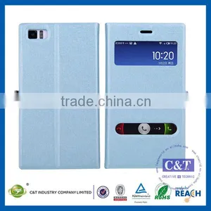 C&T 2014 Popular Smartphone Flip Leather Wallet for Xiaomi Mi3 m3 Phone thumbnail-1