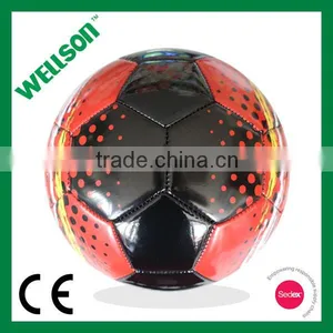 Red Shiny PVC Football thumbnail-1