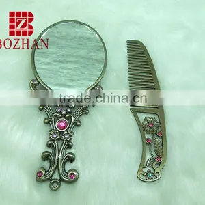 Vintage Grape Rhinestone Mirror Set/grape Vintage Vanity Mirror Set thumbnail-2
