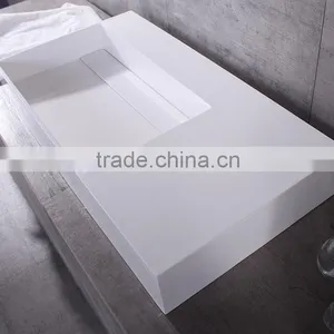 Pure Acrylic Solid Surface Wash Basins,artificial Stone Resin Basin ,Wall Mounted Acrylic Solid Surface Basin thumbnail-5