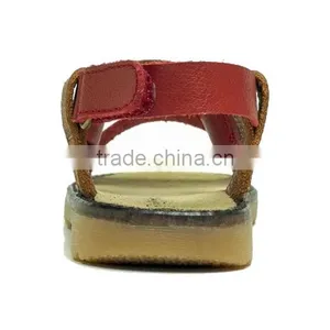 High Quality Brown Crochet Baby Open Sandals With Genuine Leather thumbnail-3