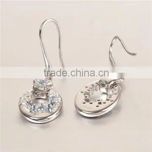 New Trendy Victoria Series Teardrop Spinel Hoop Earrings thumbnail-3