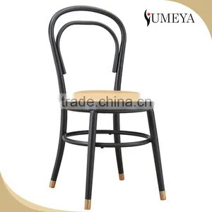 Bistro Wholesale Stackable Aluminum Dining Room Chair Modern Bentwood Chair With PU Cushion thumbnail-1