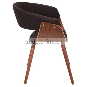Vintage Mid Century Accent Upholstered Bentwood Armchair Chair thumbnail-5