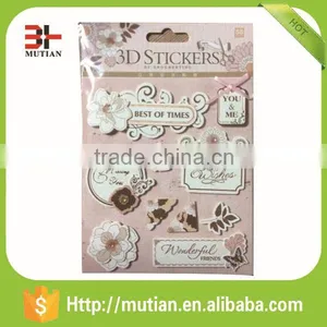 Flower Die Cut Chipboard Handmade Sticker/3D Sticker thumbnail-3