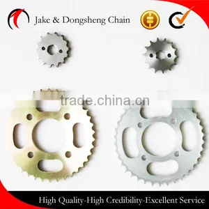 ZHEJIANG CHINA 1045 STEEL Motor Parts Drive Fine Blanking Bajaj Indian Trecycle Parts Max Web Yes Ybr Chain and Sprocket per Set thumbnail-1