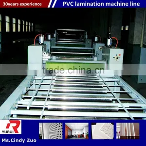 Simple Structure and High Capacity Gypsum Ceiling Board Machine Manufacturer/pvc Laminated Gypsum Tiles Production Line thumbnail-1