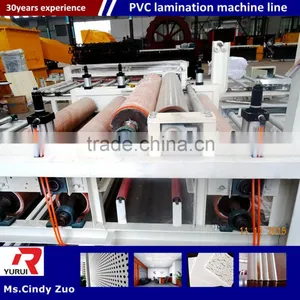High Automatic Gypsum Board PVC Laminating Machine/automatic PVC Laminated Gypsum Ceiling Board Production Line thumbnail-3