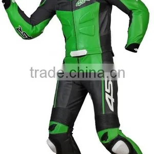 Leather Gray Heavy Bike Suits,Leather Motorbike Suits Mens,motorcycle Fashion Leather Suit in Black White Grey Color thumbnail-3