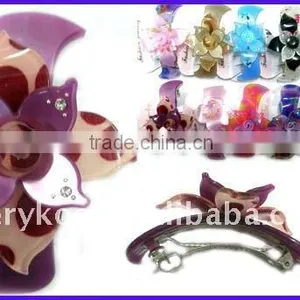 Fashion Acrylic Ladies Bow Hair Clips / Hair Accessories Jewelry (FCH-11252) thumbnail-1