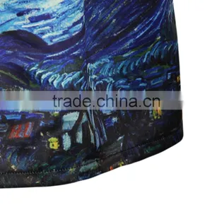 Wholesale Lady Skirt Tutu Skirt Custom Design Van Gogh Print N19-1 thumbnail-3