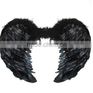 Black Red White Halloween Christmas Festival Celebration Party Show Feather Wing thumbnail-1