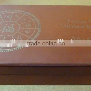 Lunar Series UK Royal Mint Wooden Coin Box for 12 x 1 oz Silver Coins thumbnail-2
