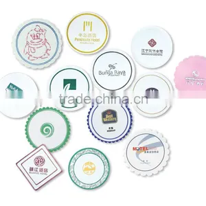 Cheap Hotel Disposable Paper Cup Brown Print Paper Coaster thumbnail-1