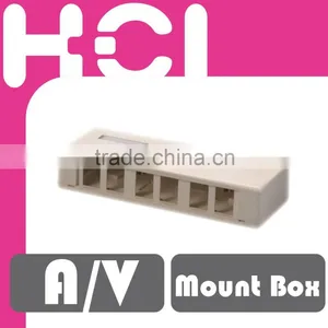 6 Ports Multimedia Mount Box With Label for A/V Connecter thumbnail-1