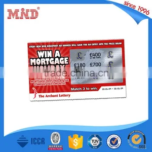 MDP121 Custom Printing Pvc Scratch off Card/85.5*54mm Size Plastic Lottery Scratch Card Printing thumbnail-1