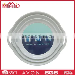 Dishwasher Safe Classic Design Round Food Serving Tray thumbnail-1