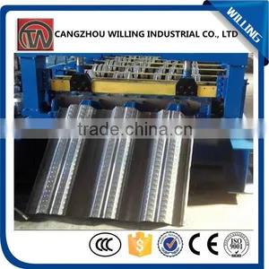 Manufacturer Steel Structure Metal Deck Roll Forming Machine Steel Floor Decking Cold Roll Former Machinery thumbnail-6