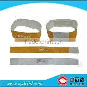 18000-6C Uhf Paper Disposable Rfid Wristband/bracelet thumbnail-1