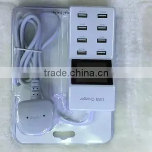 2016 EU Plug 8 Port Fast Charger USB Socket With LED Display Screen For Apple For Samsung For Tablet thumbnail-5