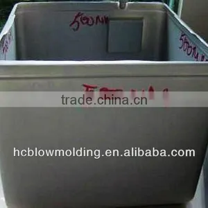 OEM Blow Molding Plastic Litter Basket Receive Garbage Barrels Street Litter Bin thumbnail-5
