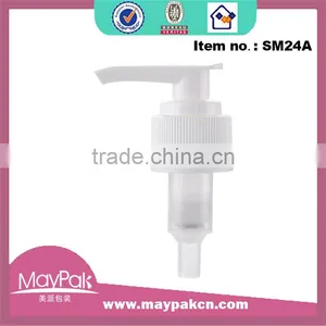 High Quality White Screw Down Ribbed pp Lotion Pump thumbnail-1