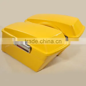 Vivid Yellow Saddlebags & Keys For Touring Road Glide King 1994-2013 12 thumbnail-1