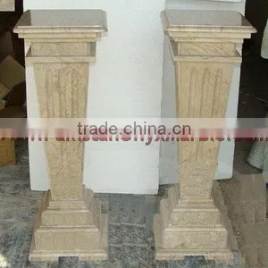 NATURAL COLOR SAHARA BEIGE MARBLE PEDESTALS thumbnail-5