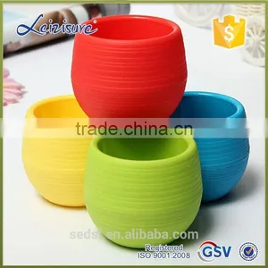 Self Watering Coloured Round Cute Flower Pot Mini Cup thumbnail-1