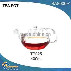 Heat Resistant Glass Teapot With Stainless Steel 304 Filtern thumbnail-1