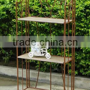 2015 New Design Antirust 3-tier Wooden Folding Shelf thumbnail-1
