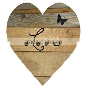 Reclaimed Wood Love Heart Art Sign thumbnail-5